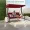 Best Choice Products 3-Seat Outdoor Converting Canopy Swing Glider Patio Hammock w/ Removable Cushions